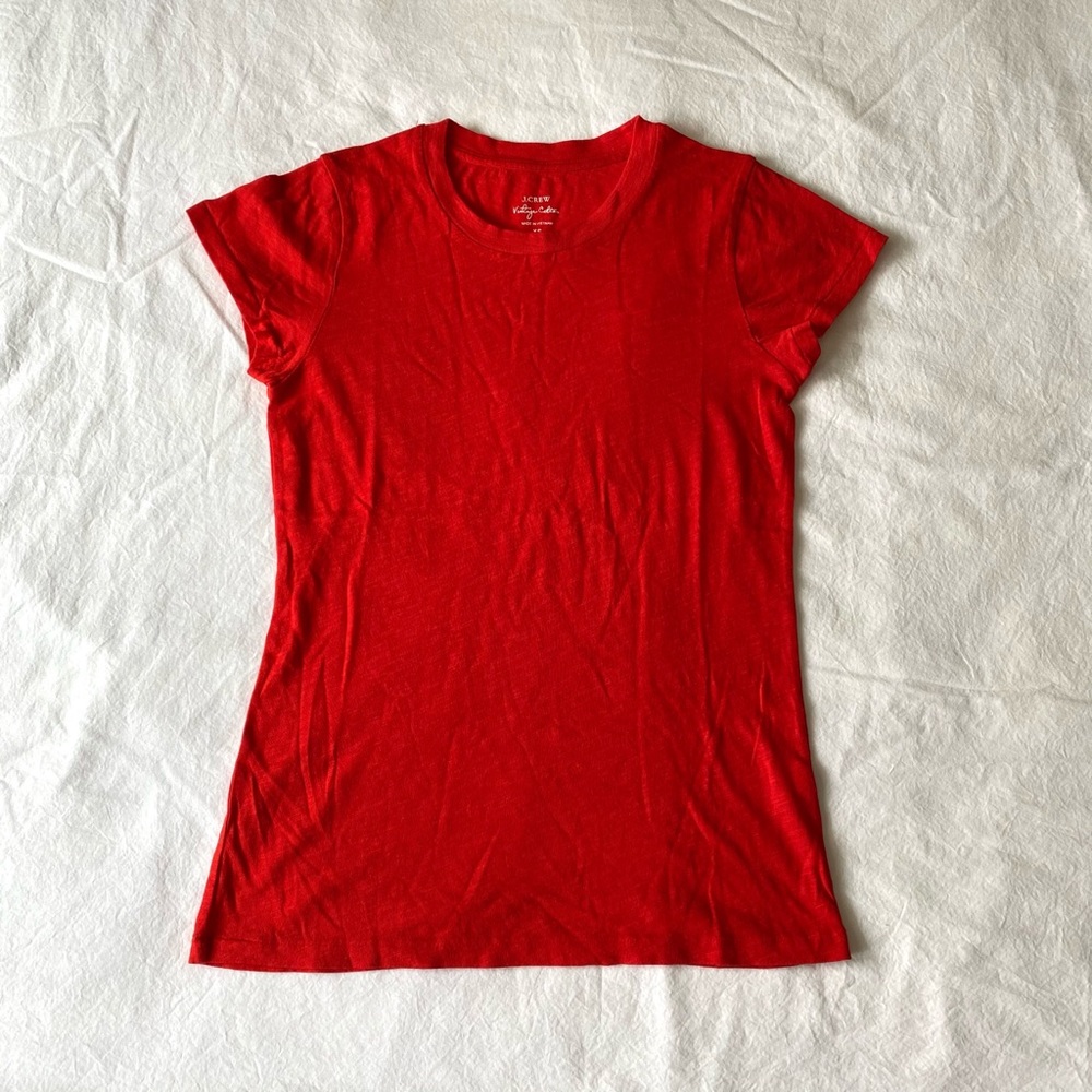 J. Crew Bright Red Tee